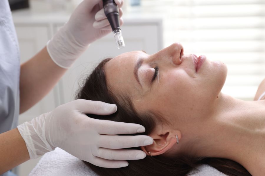 Peeling laser ou microneedling